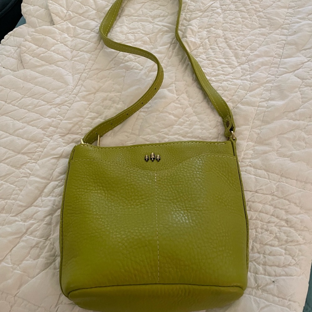 Portland Leather Lime Green Crossbody Bag